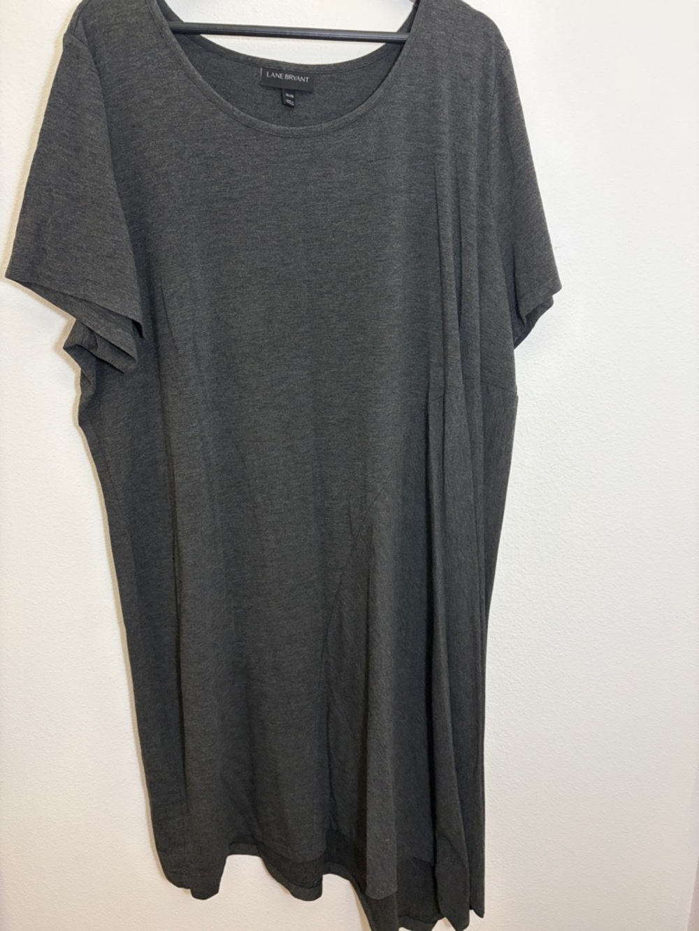 Lane Bryant Charcoal Gray Short Sleeve Dress